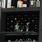 360°Swivel Jewelry Cabinet with Full Length Mirror, 360°Rotating Standing Jewelry Armoire Organizer, Lockable Storage Cabinet, Interior Lighted Mirror, Black - Grand Goldman Shop