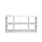 Smart Cube 8-Cube Organizer Storage with Opened Back Shelves,2 X 4 Cube Bookcase Book Shleves for Home, Office (White) - Gran
