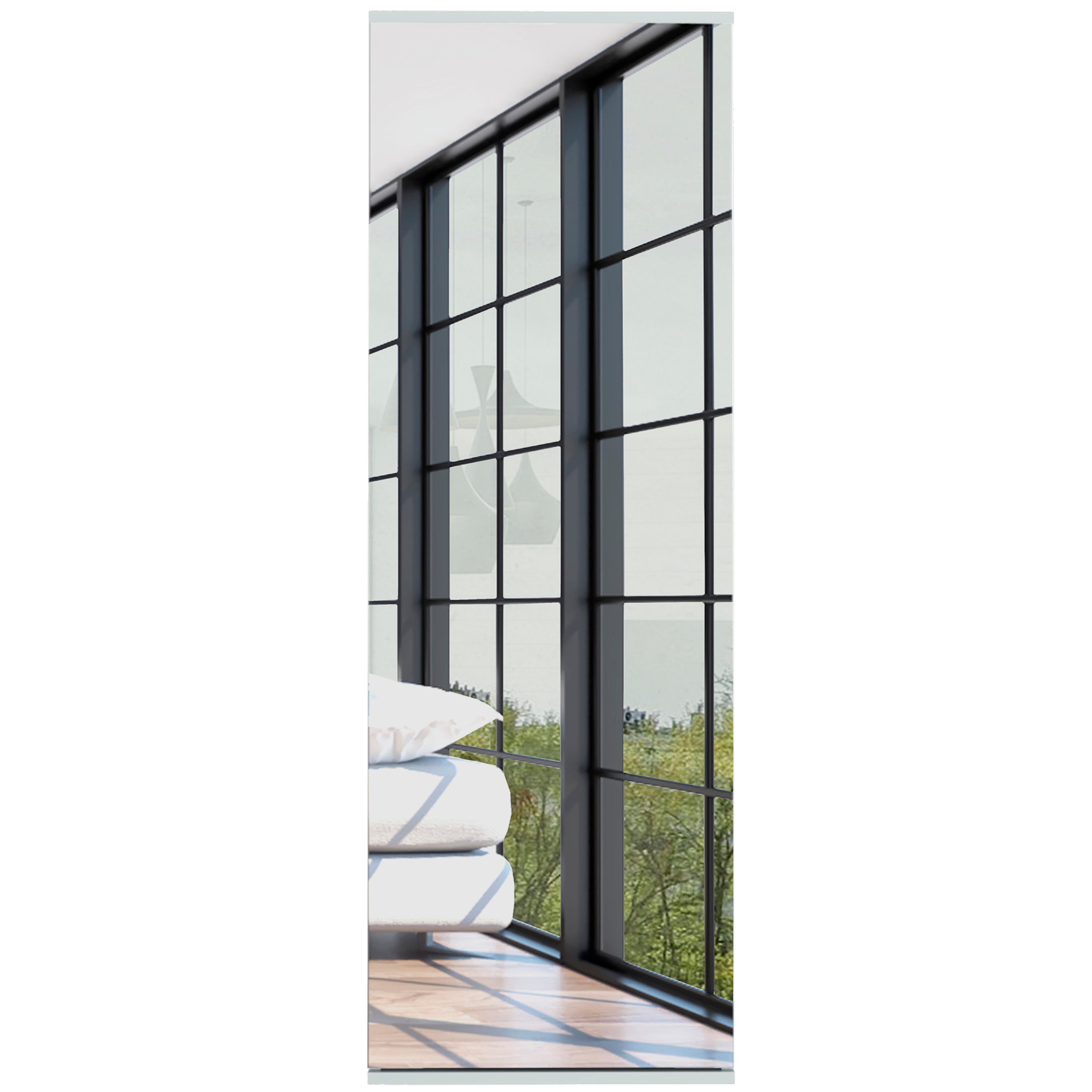 Leto Wall Mounted Shoe Rack With Mirror, Single Door, Capacity For Ten Shoes -White - Grand Goldman Shop