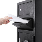 Steel Digital Keypad Large Locker Depository Safe in Black, 14 x 14 x 27.25 inches - Grand Goldman