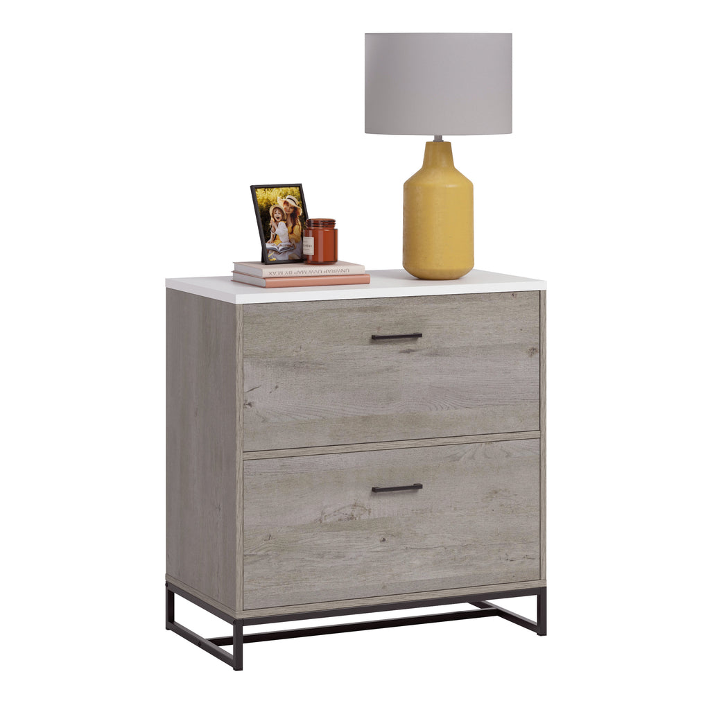 Lateral File with Full-Extension Slides, Brown finish - Grand Goldman