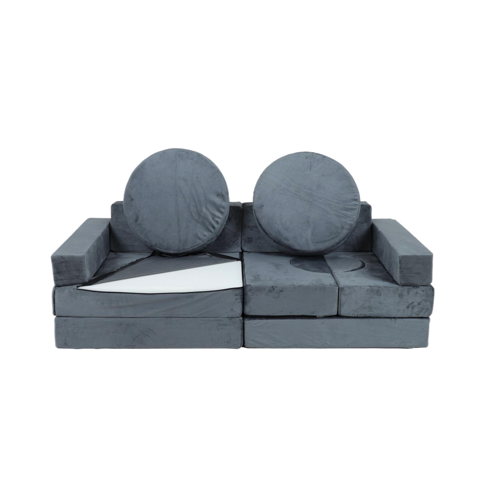 14pcs Kids Sofa Modular Play Couch,Child Sectional Sofa to Boost Creativity,Boys and Girls DIY Creativing Playroom Couch Furn