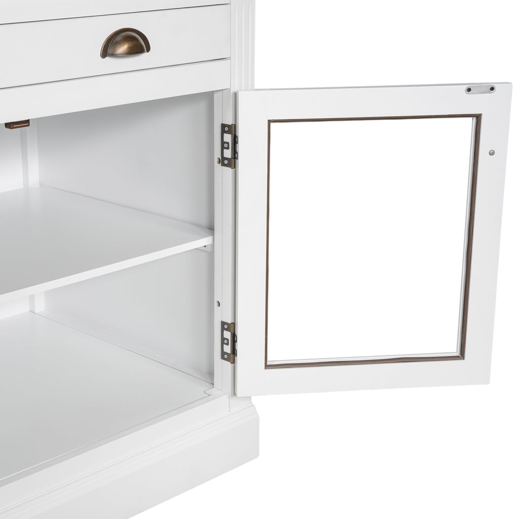 83.4'Tall Bookshelf, Modern Bookcase with 2 Glass Doors and 1 Drawer,Storage Bookcase with Open Shelves for Living Room,Home 