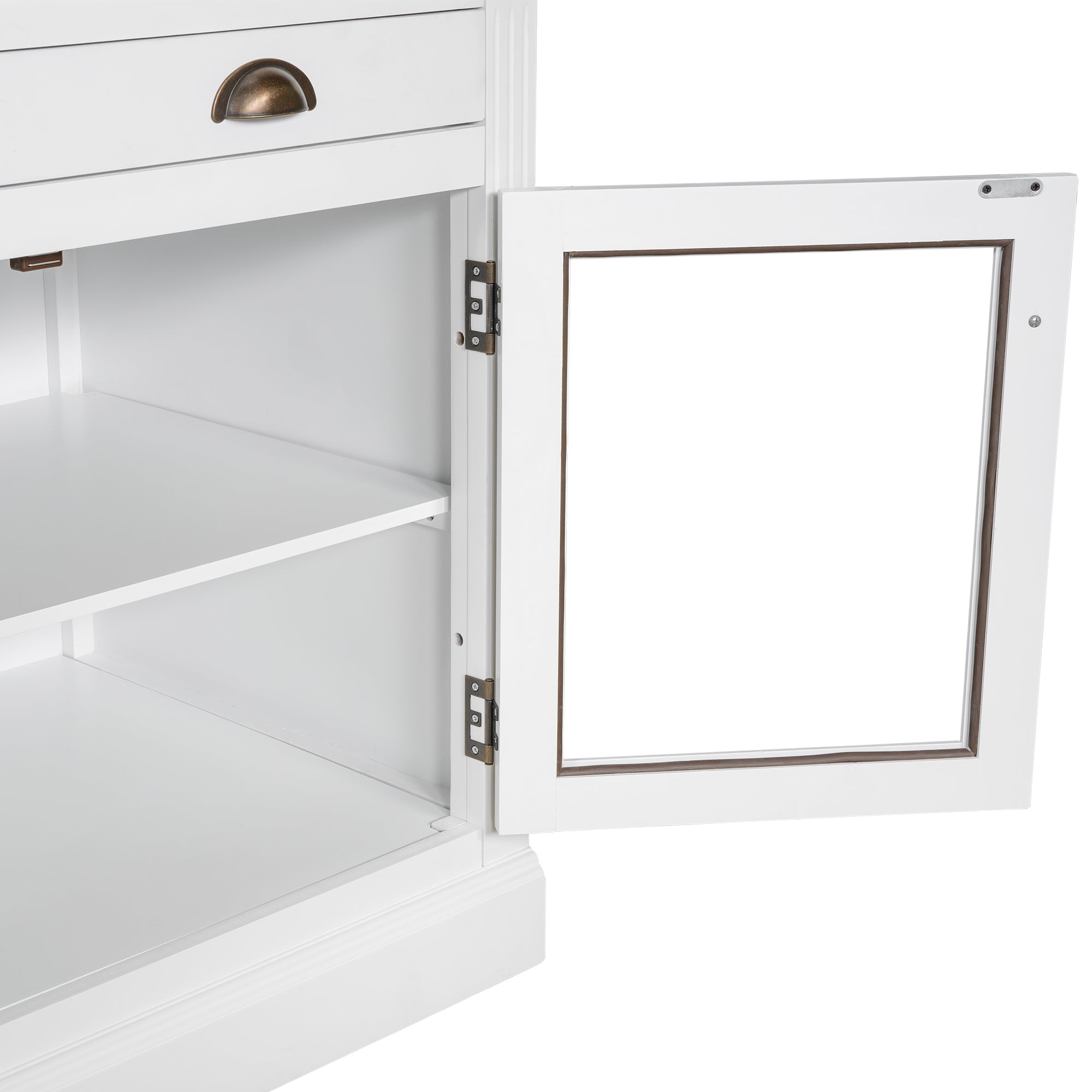83.4'Tall Bookshelf, Modern Bookcase with 2 Glass Doors and 1 Drawer,Storage Bookcase with Open Shelves for Living Room,Home 