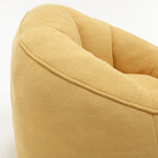 Bedding Bean Bag Sofa Chair with High-Pressure Foam and Footrest, Yellow Microfiber - Grand Goldman Shop