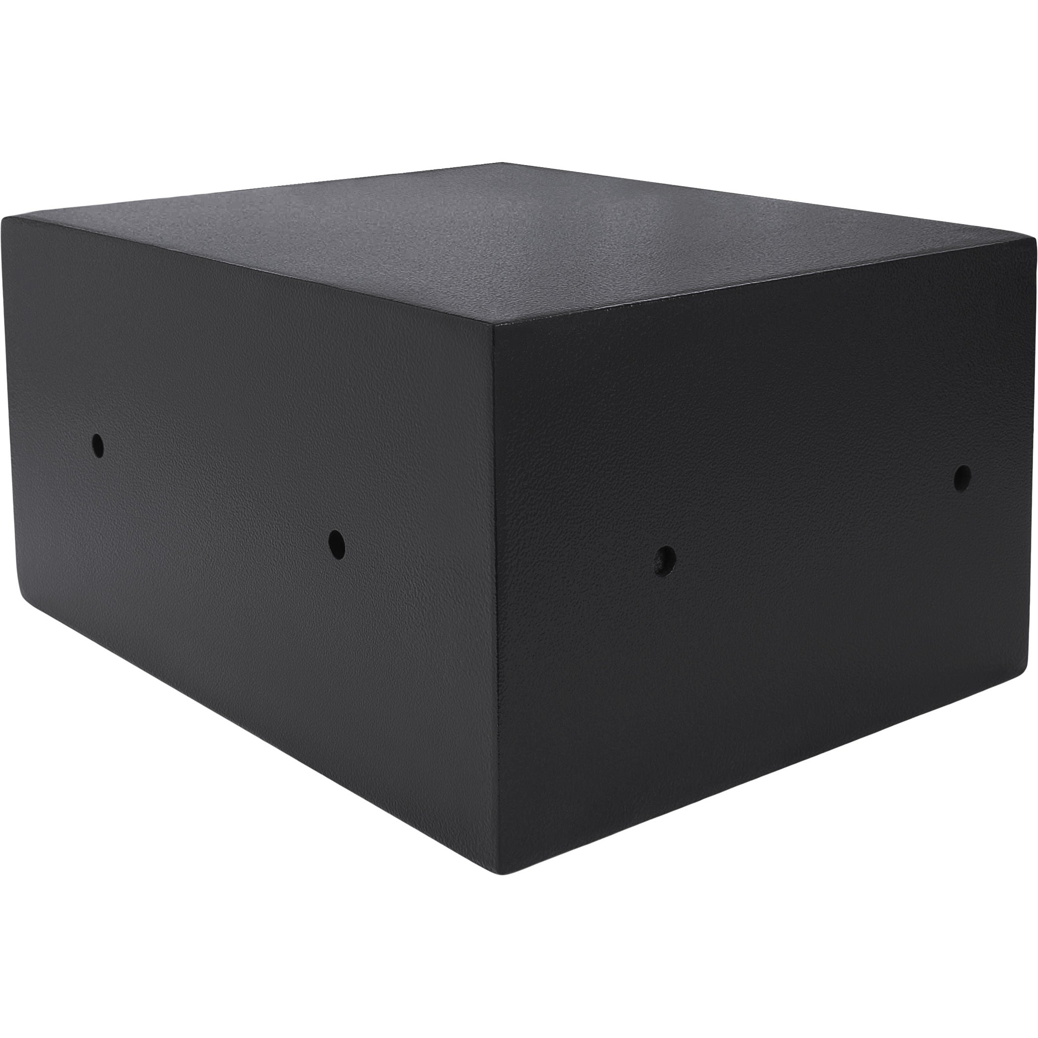 Black Steel Dual Key Depository Safe with Anti-Theft Design and Mounting Hardware, 0.27 Cu Ft - Grand Goldman