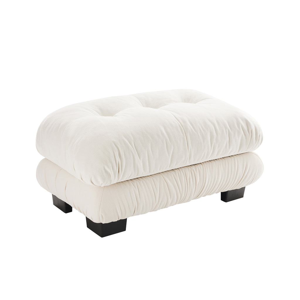 27 Ottoman - White - Grand Goldman Shop