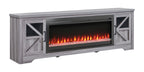 75' Fireplace TV Stand for TVs up to 80',with 44' Electric Fireplace - Grand Goldman Shop