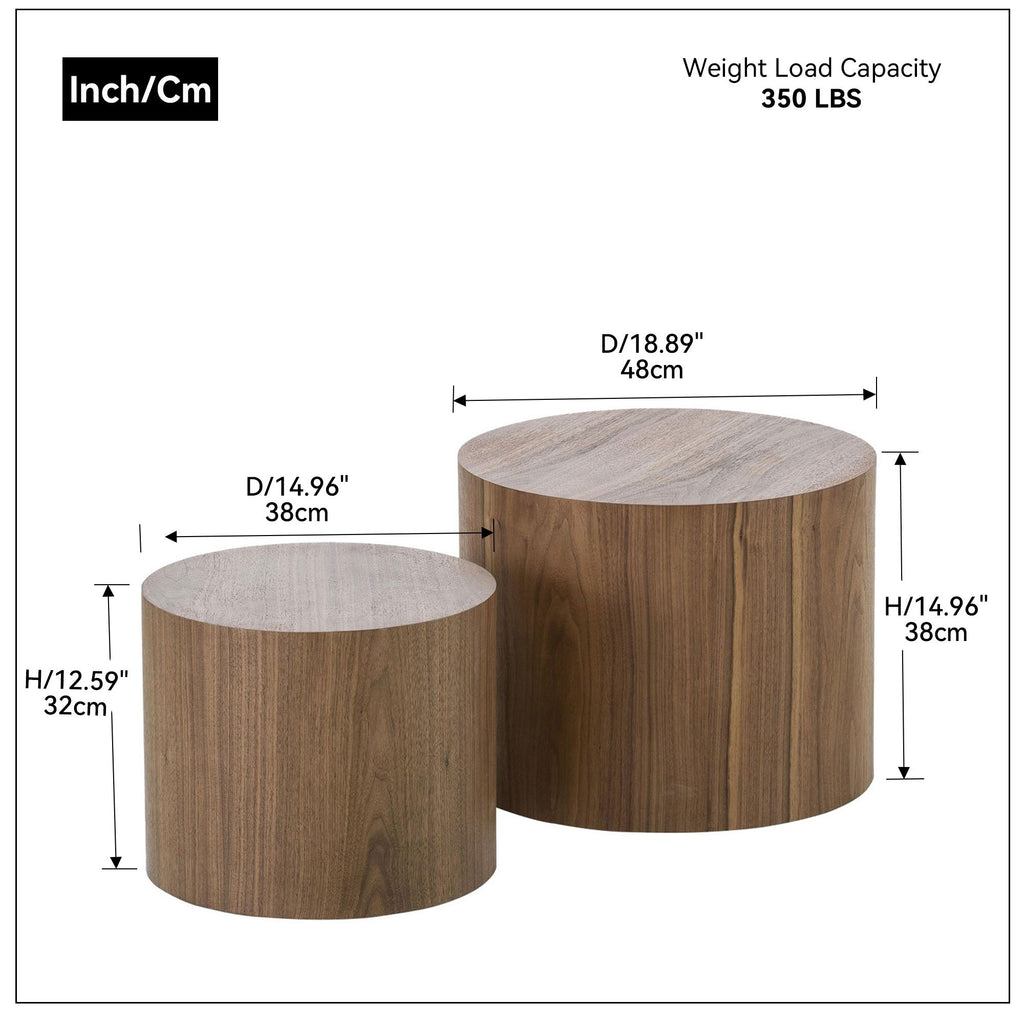 MDF with ash/oak/walnut veneer sidetable/coffee table/end table/ottoman(walnut) - Grand Goldman Shop