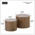 MDF with ash/oak/walnut veneer sidetable/coffee table/end table/ottoman(walnut) - Grand Goldman Shop