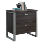 Lateral File with Two Drawers, Dark Brown finish - Grand Goldman