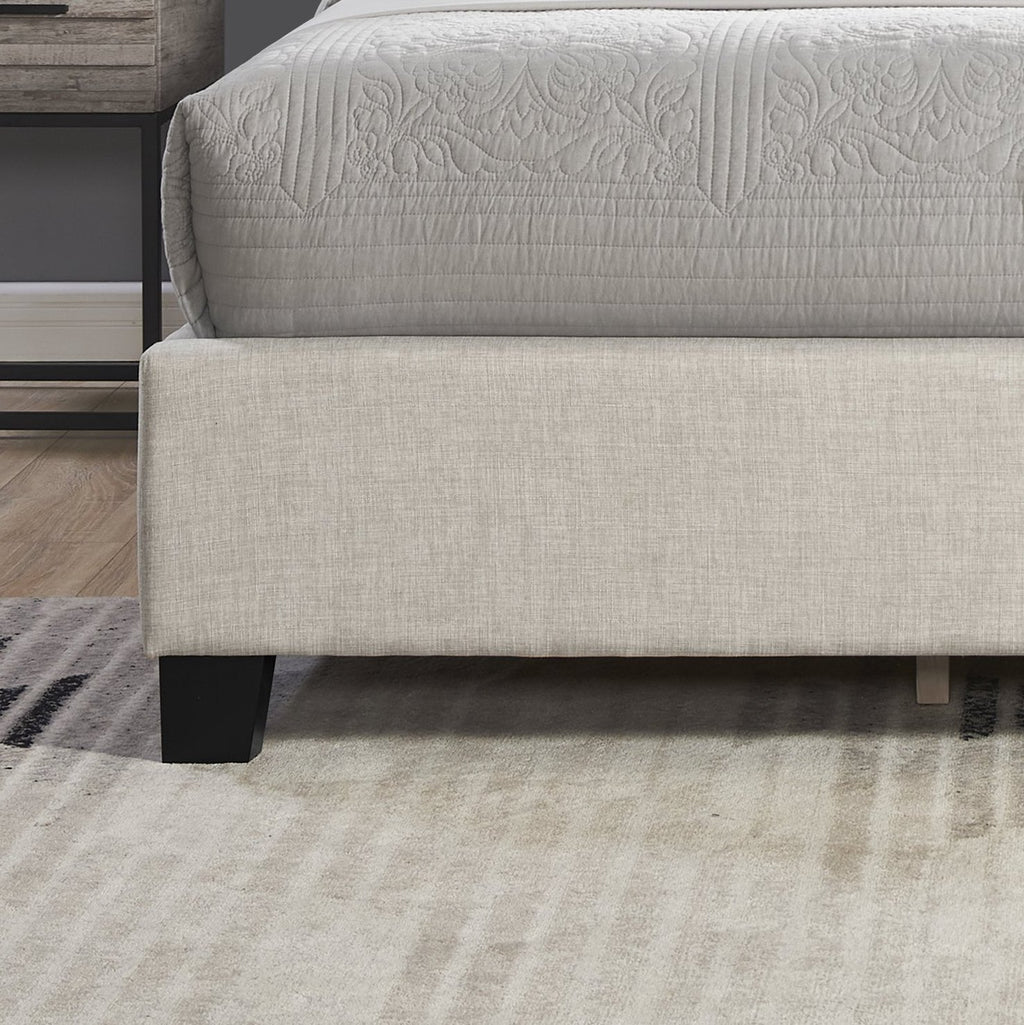 Astral 3-Piece Upholstered Bedroom Set, Tufted Wingback Bed with Two Gray Nightstands - Grand Goldman Shop