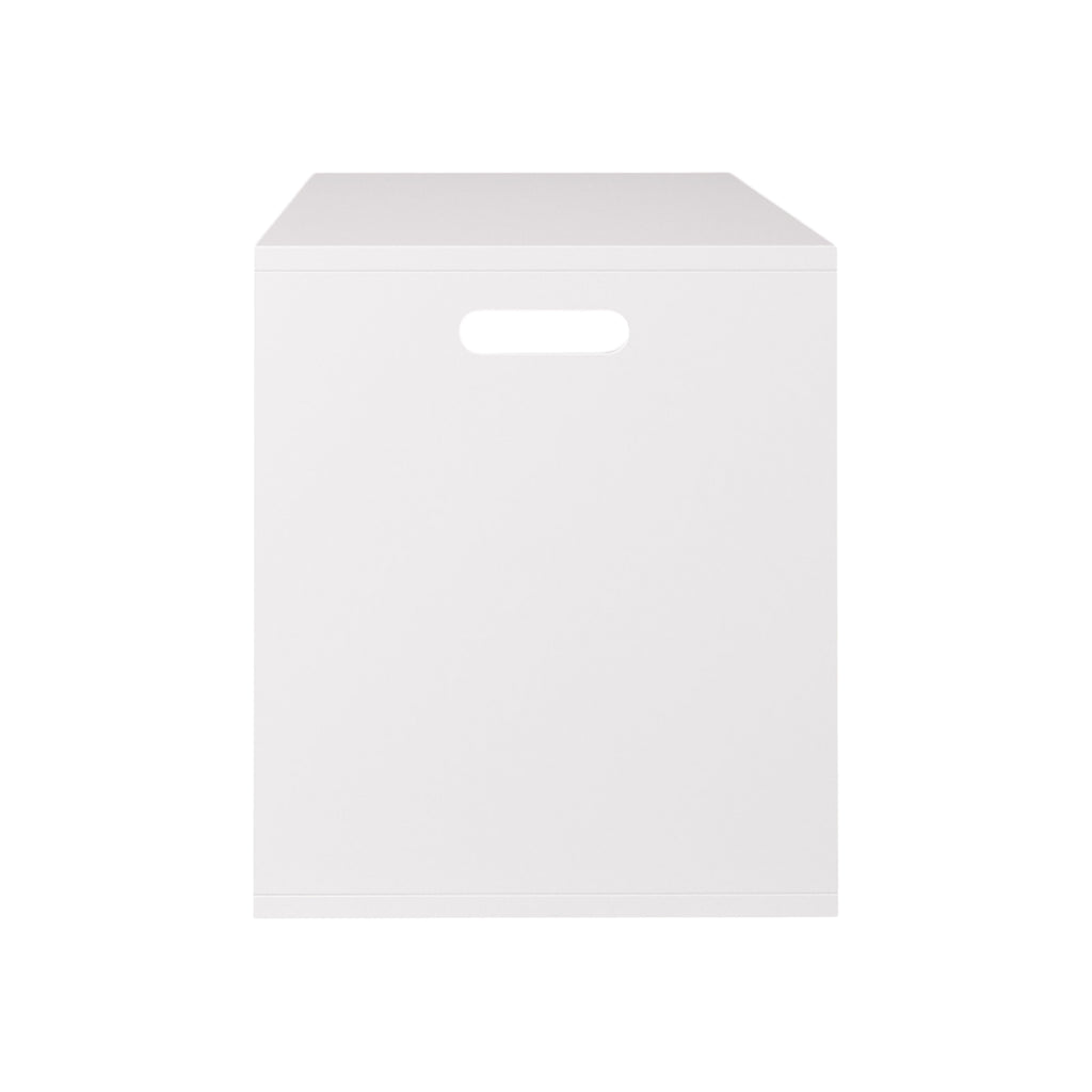 Open Toy Storage Box for Kids, White Wooden Organizer Bin for Plush Toys, Books, Nursery or Playroom Use | Premium Home Decor
