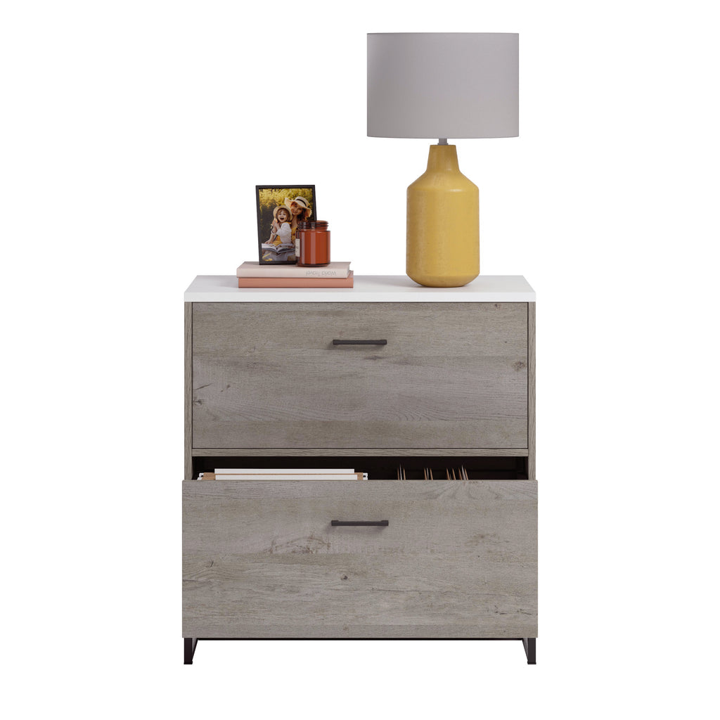 Lateral File with Full-Extension Slides, Brown finish | Premium Home Decor - Grand Goldman