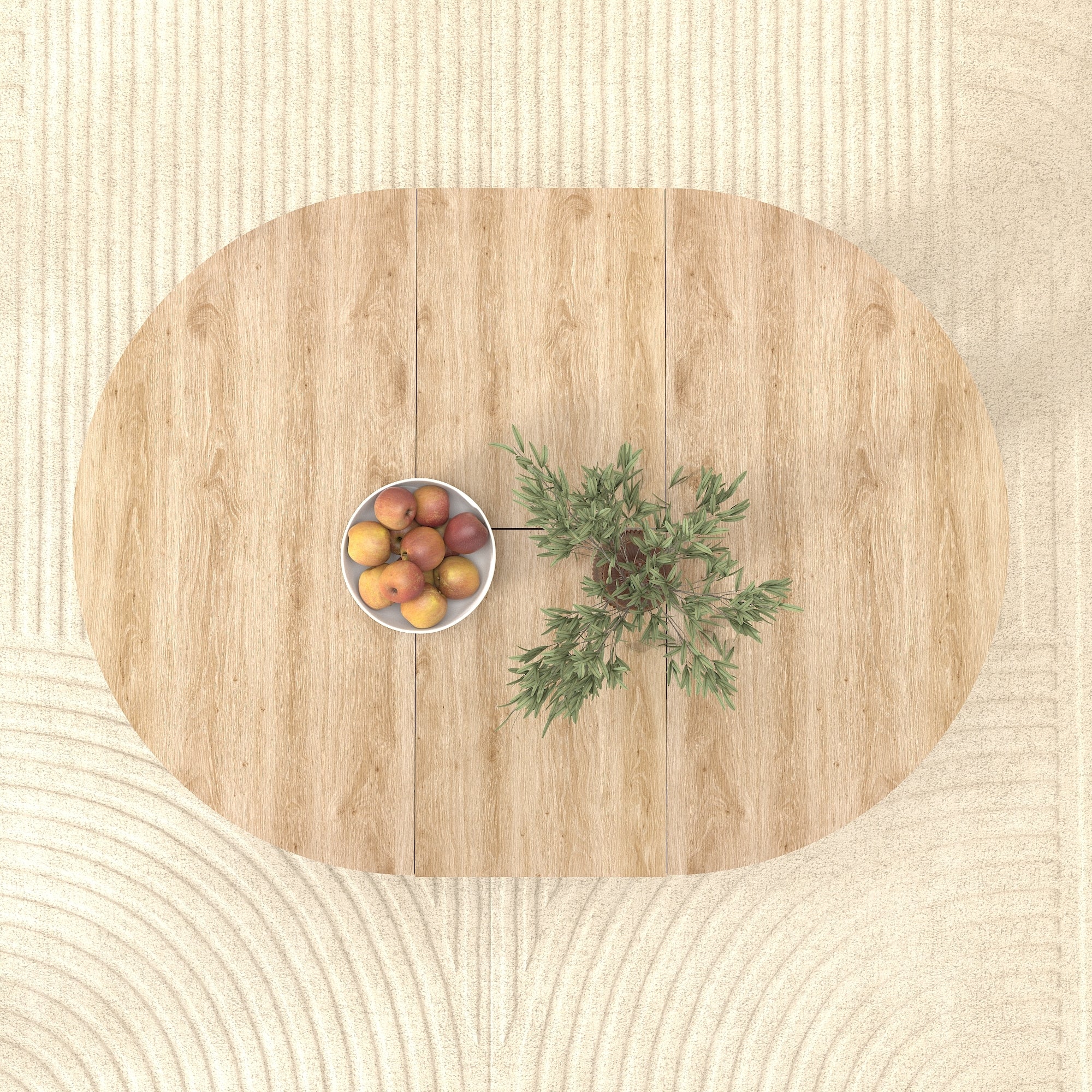 Dining Table for Farmhouse Kitchen 59x43 Inch Expandable Oval Table Top with Removable Leaf Trestle X Shaped Base White - Grand Goldman Shop