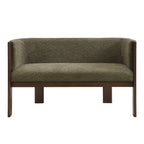 48.5' Upholstered Solid Loveseat (Walnut+Green) - Grand Goldman Shop