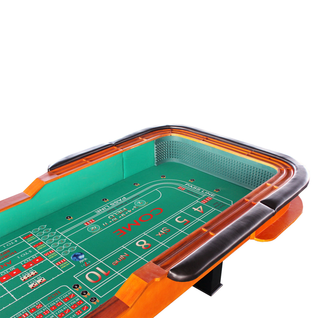 Stylish 12 Feet Craps Table Model 13829 Green - Available at Grand Goldman