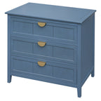 3-Drawer Cabinet for Bedroom, Living Room, or Study – Blue MDF American Furniture - Grand Goldman Shop