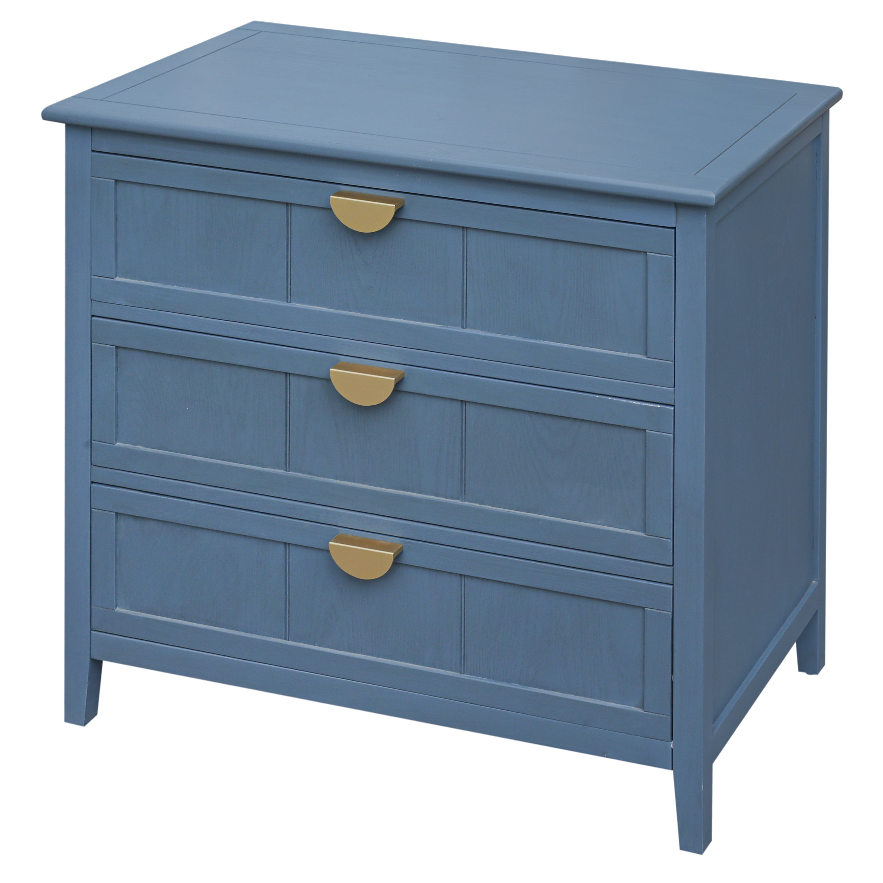3-Drawer Cabinet for Bedroom, Living Room, or Study – Blue MDF American Furniture - Grand Goldman Shop