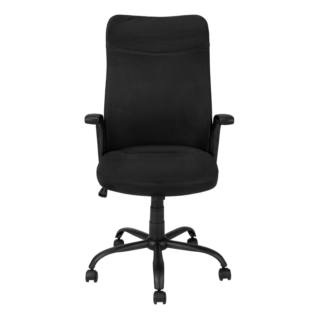 Office Chair, Adjustable Height, Swivel, Ergonomic, Armrests, Computer Desk, Work, Black Mesh, Black Metal, Contemporary, Mod