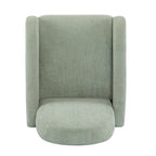 Modern 360 Swivel and Glider Recliner Chair in Light Green Boucle with Solid Wood Base - Grand Goldman Shop
