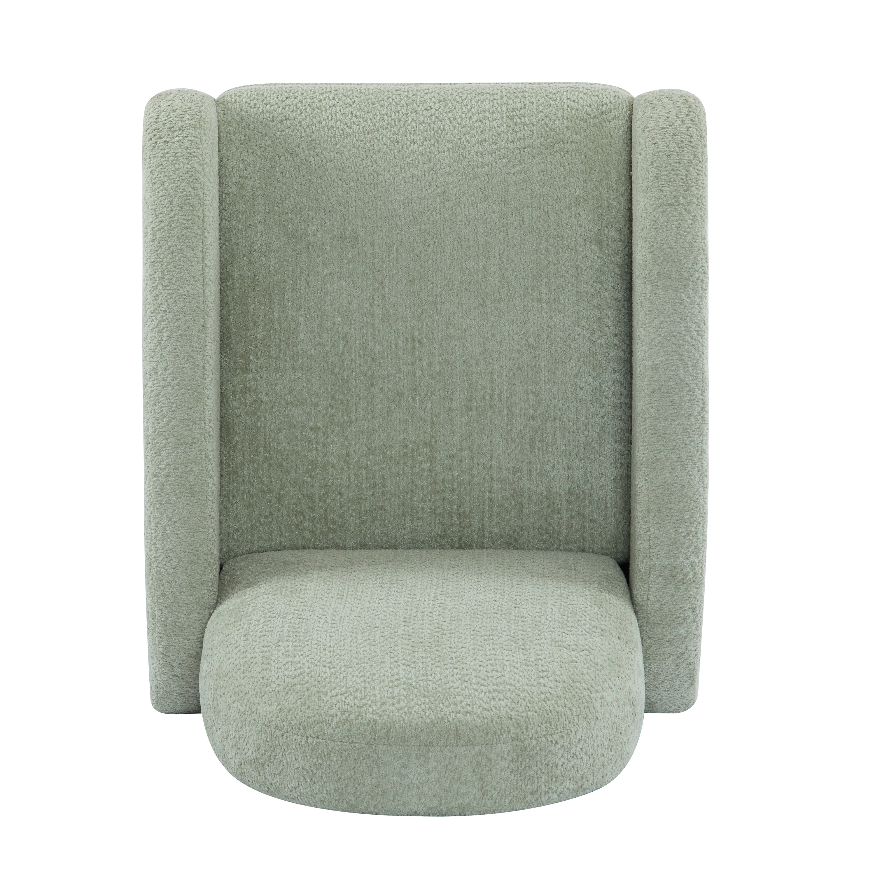 Modern 360 Swivel and Glider Recliner Chair in Light Green Boucle with Solid Wood Base - Grand Goldman Shop