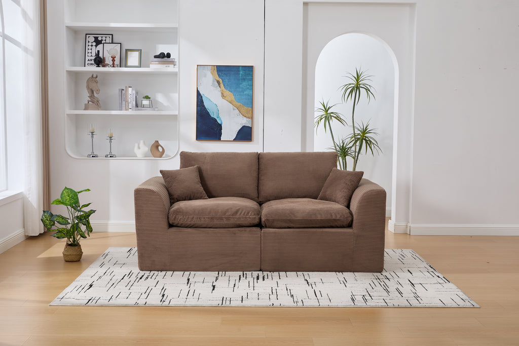 UNITED WE WIN Modular Sectional Sofa Cloud Couch,Comfy Cloud Modern Sofa,2 Seater with Cushion Covers Removable Furniture for Living Room Bedroom Apartments Dorms,No Assembly Required - Grand Goldman Shop