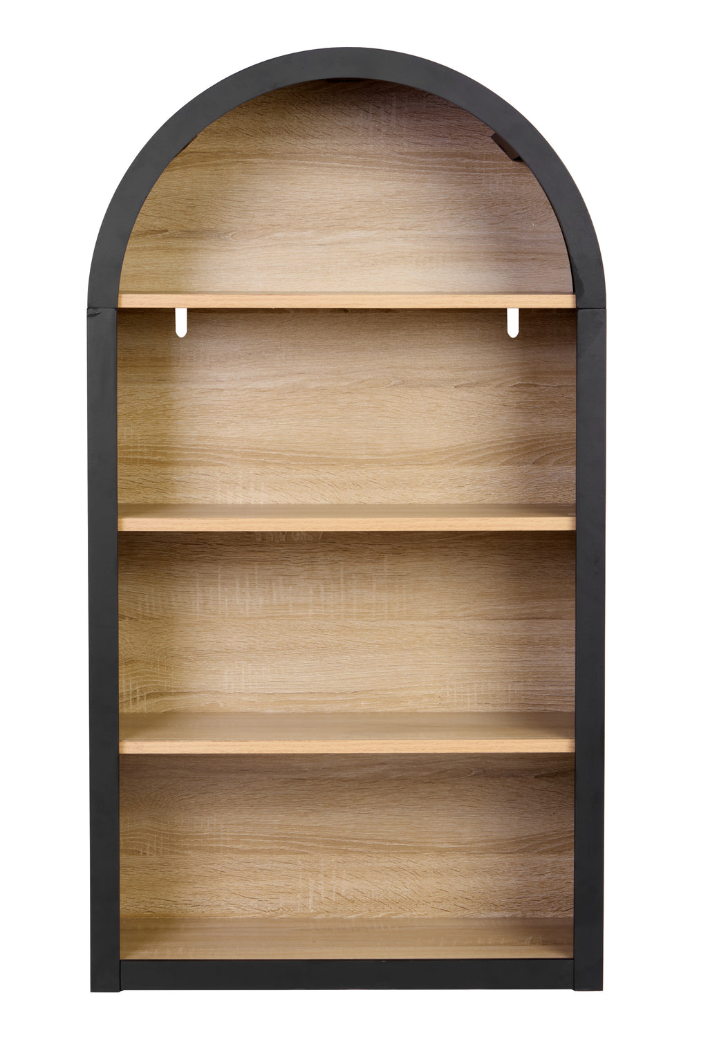 4-Tier Black Arched Bookshelf, 43' Tall Arched Bookcase with Storage Shelves - Grand Goldman Shop