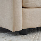 Chenille Fabric Ottomans Footrest to Combine with 2 Seater Sofa, 3 Seater Sofa and 4 Seater Sofa, Light Coffee - Grand Goldman Shop