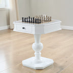 Galini White Finish Game Table - Grand Goldman