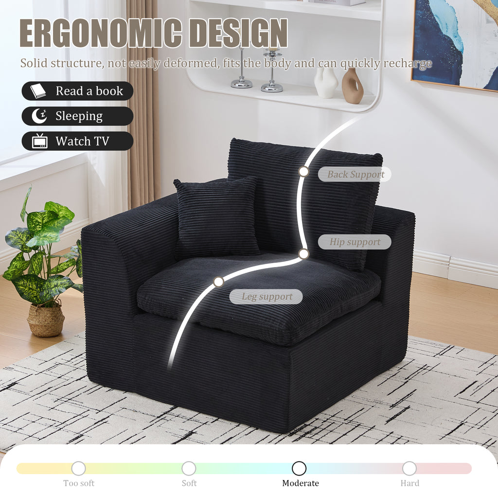 UNITED WE WIN Modular Sectional Sofa Cloud Couch,Comfy Cloud Modern Sofa,2 Seater with Cushion Covers Removable Furniture for Living Room Bedroom Apartments Dorms,No Assembly Required - Grand Goldman Shop