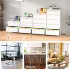 5 Drawer Metal Lateral File Cabinet , White Filing Cabinet with Lock, Lockable File Cabinet for Home Office, Locking Metal Fi