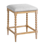 26''Counter Stools,Set of 2 with Upholstered Seat, Solid Acacia wood Frame, Foam-Padded Seat, Open Airy Design for Kitchen Island and Bar, Natural - Grand Goldman Shop