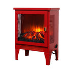 18 inch Freestanding Electric Fireplace Stove heater with 3D Flame effect,Classic Red - Grand Goldman Shop