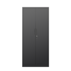 70-Inch Black 2-Door File Cabinet with Lock, 4 Adjustable Shelves, Heavy-Duty Steel Construction for Commercial and Home Offi