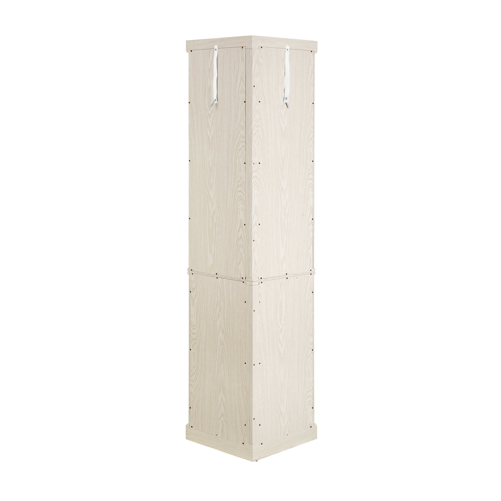 Corner Glass Cabinet Lighted Curio Cabinet Corner Display Case for Living Room, Curio Cabinet, Antique collection, Wine,Bar Glass Storage Light Included, Antique White - Grand Goldman Shop