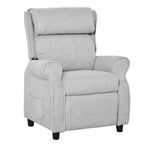 Qaba Kids Recliner Chair Children Sofa Angle Adjustable Single Lounger Armchair Gaming Chair with Footrest 2 Side Pockets for