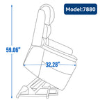 Grey Cat-proof Leather Dual Motor Infinite Position Up to 350 LBS Power Lift Recliner Chair with Power-Remote, Heat Massage and Heavy Duty Motion Mechanism - Grand Goldman Shop