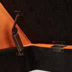51.5' Bed Bench with Storage Orange Velvet - Grand Goldman Shop