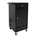45 Bay Mobile School Charging Cart Station for Chromebook, Tablet and Laptop Computer with Power Strip Included - Black | Pre