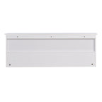 White Entryway Wall Mounted Coat Rack with 4 Dual Hooks Living Room Wooden Storage Shelf - Grand Goldman Shop