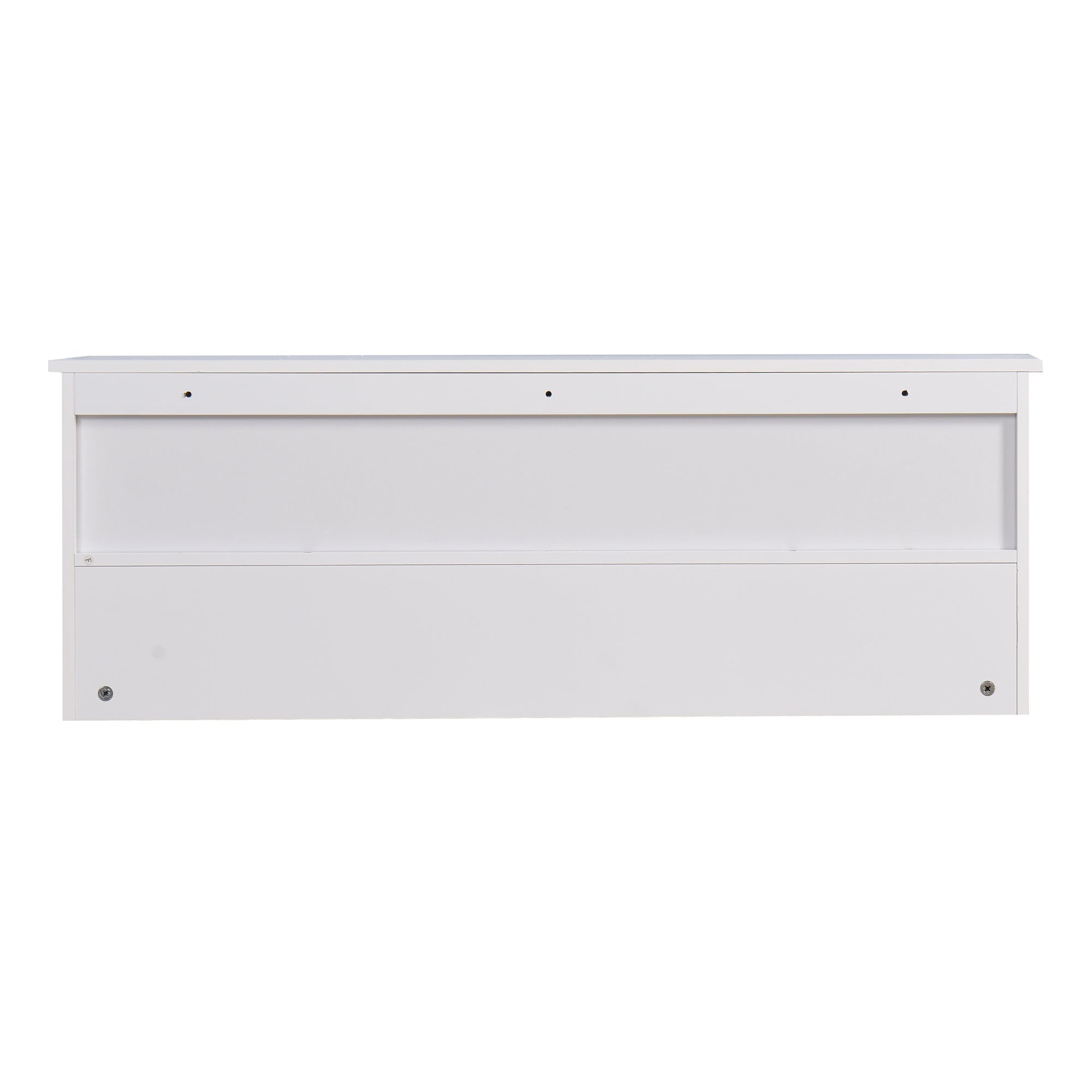 White Entryway Wall Mounted Coat Rack with 4 Dual Hooks Living Room Wooden Storage Shelf - Grand Goldman Shop