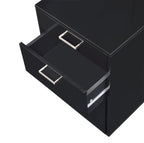 Coleen Black High Gloss & Chrome Finish Cabinet - Grand Goldman