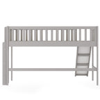 Twin Size Low Loft Bed with Ladder and Slide, Gray(OLD SKU:WF196418AAE) - Grand Goldman Shop