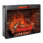 33 inch Infrared Electric Fireplace with Removable Trim kit Insert, Touch Panel Home Decor Heater, Smokeless Firebox With Fire Crackling Sound - Grand Goldman Shop