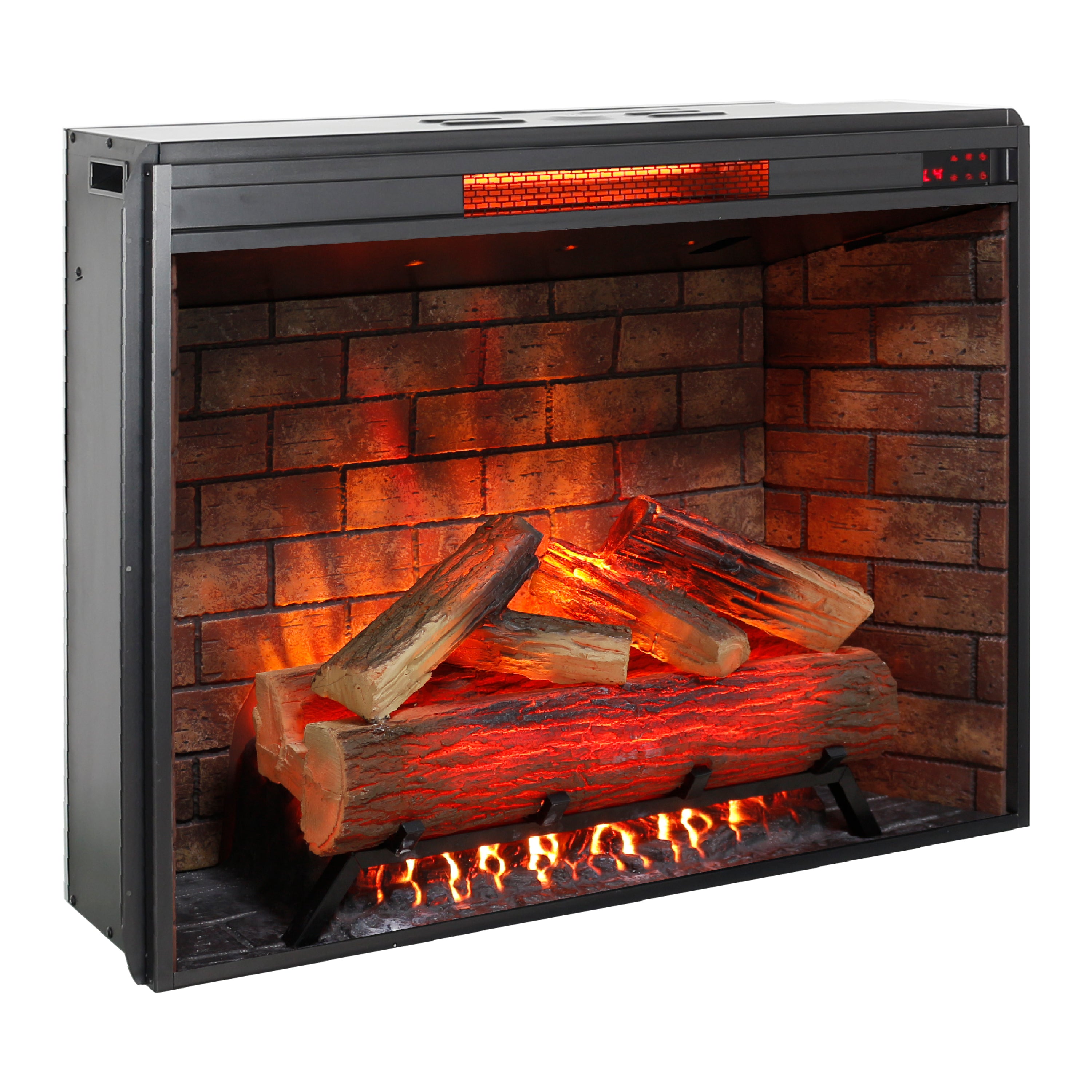 33 inch Infrared Electric Fireplace with Removable Trim kit Insert, Touch Panel Home Decor Heater, Smokeless Firebox With Fire Crackling Sound - Grand Goldman Shop