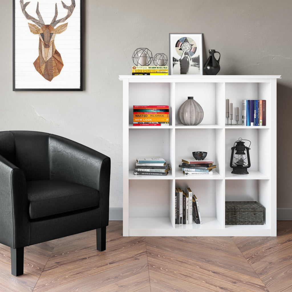 Artisan - 9 Cube Bookcase and Storage Unit - White | Premium Home Decor - Grand Goldman