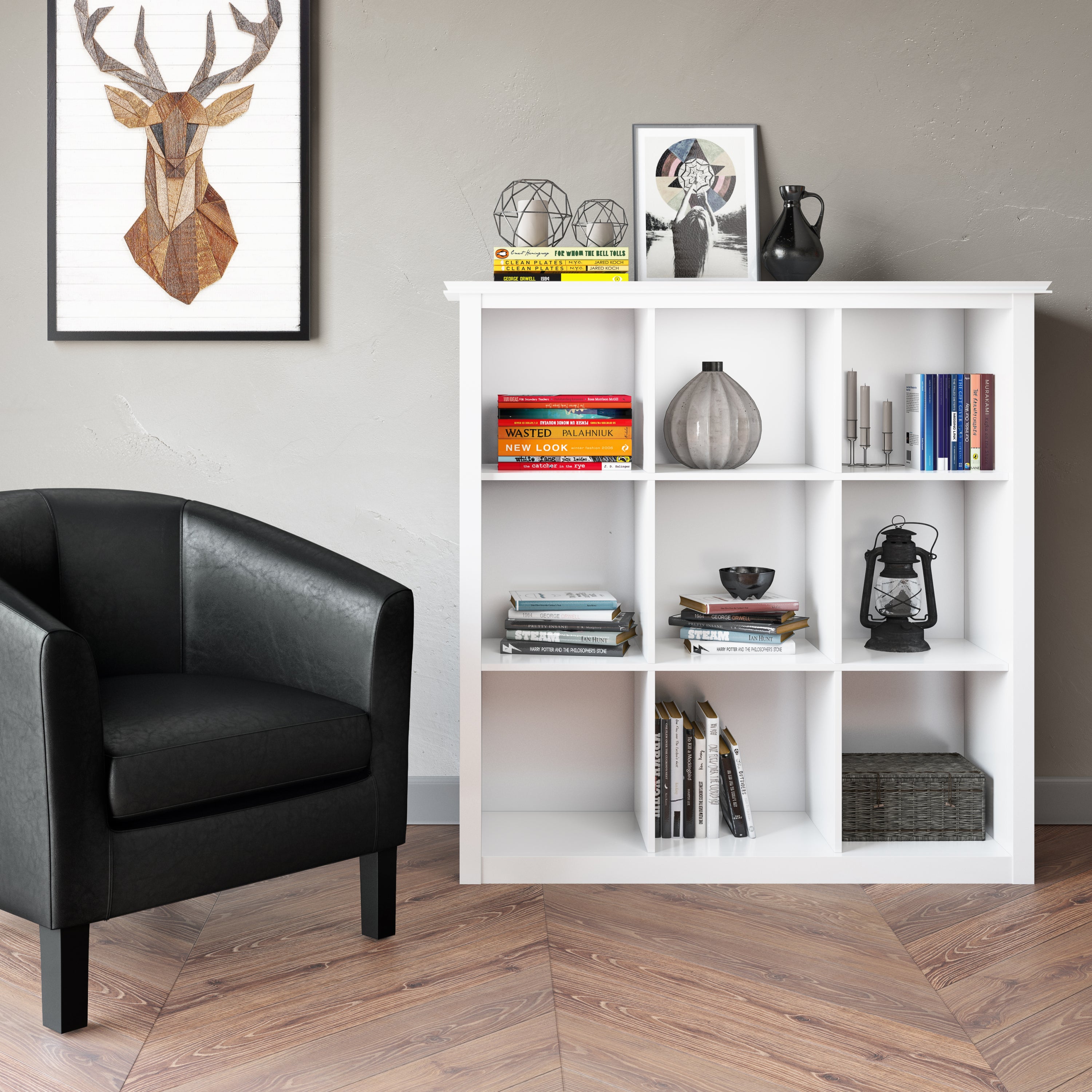Artisan - 9 Cube Bookcase and Storage Unit - White | Premium Home Decor - Grand Goldman