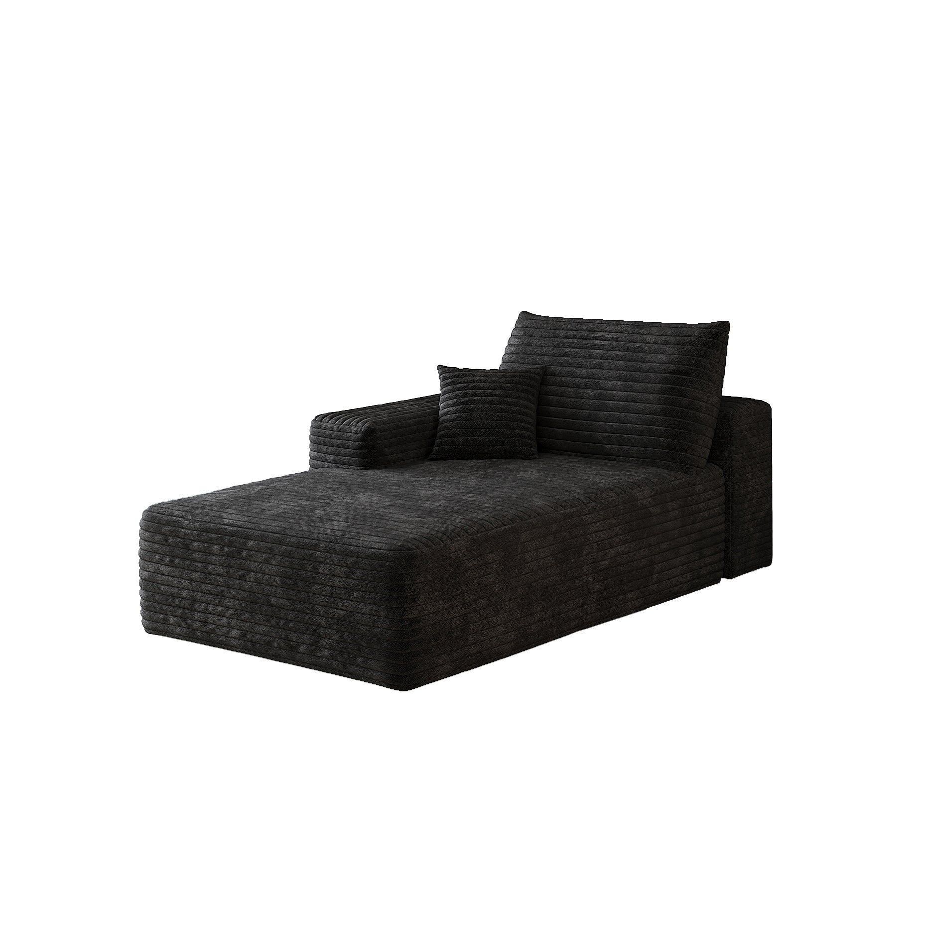 Y119-RIGHT-SLEEPER-BLACK-SOFA - Grand Goldman Shop