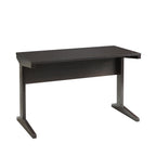 Home office desk with modesty panel and detached file cabinet on locking wheels with two drawers file drawer cubby shelf meta